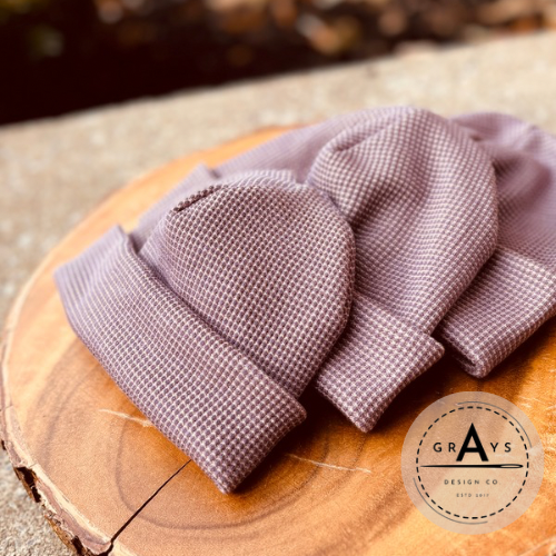 MAUVE REVERSIBLE SLOUCH BEANIE  (Baby, Toddler, Child)