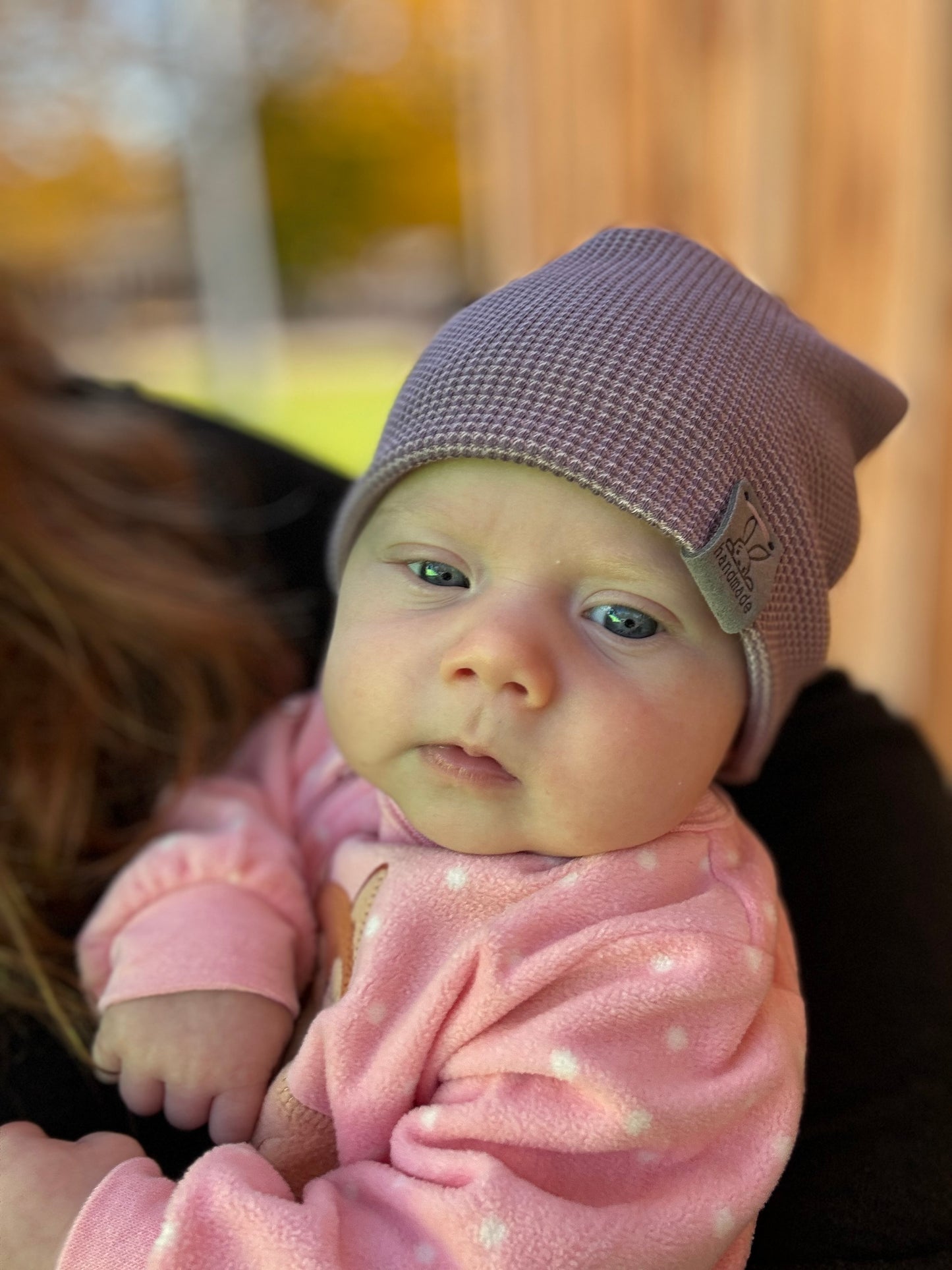 MAUVE REVERSIBLE SLOUCH BEANIE  (Baby, Toddler, Child)