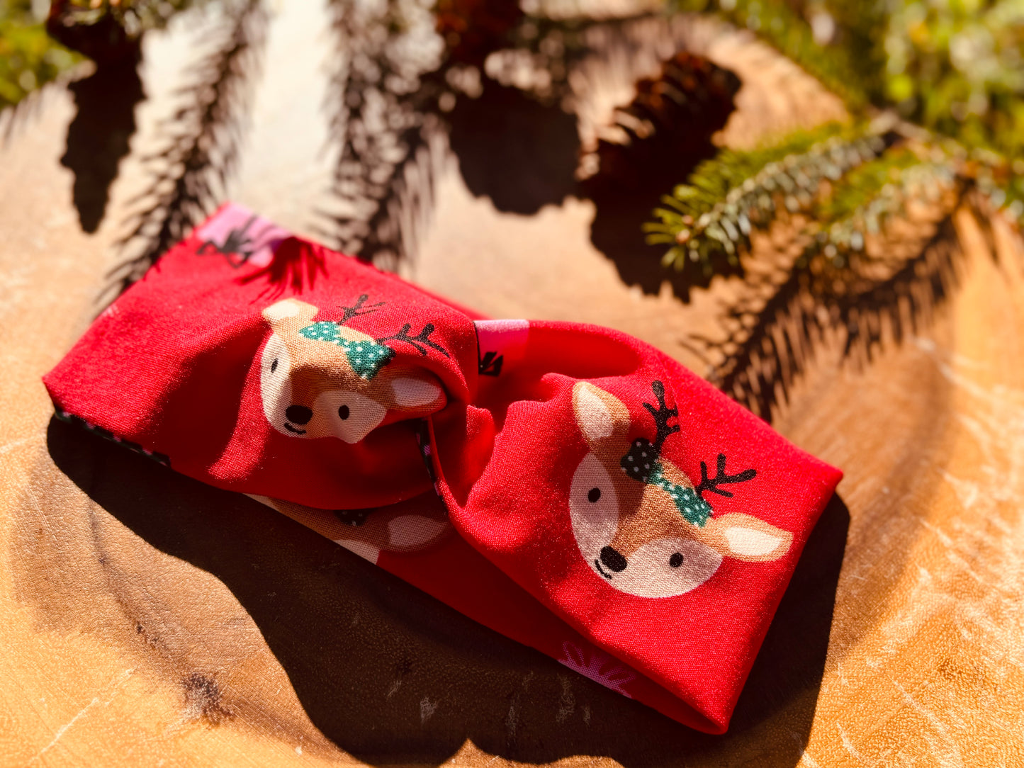 RED RAINDEER TWIST HEADBAND (adult)