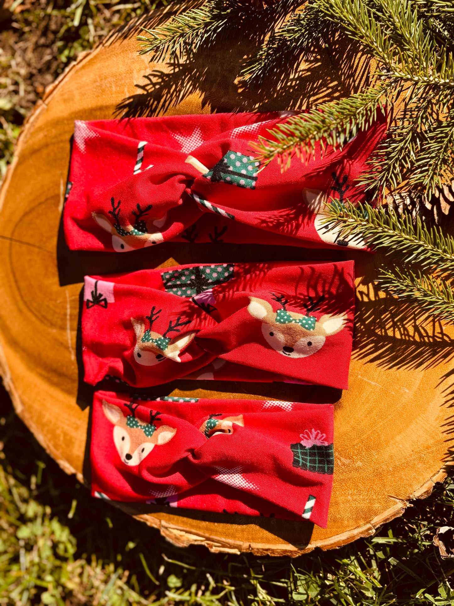 RED RAINDEER TWIST HEADBAND (adult)