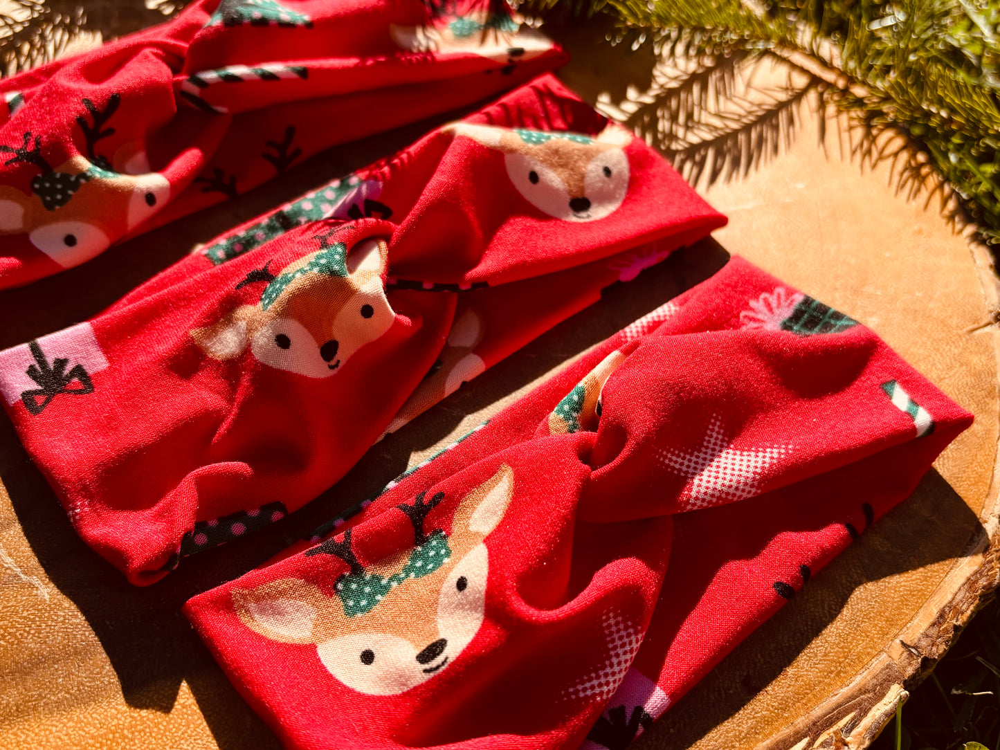 RED RAINDEER TWIST HEADBAND (adult)