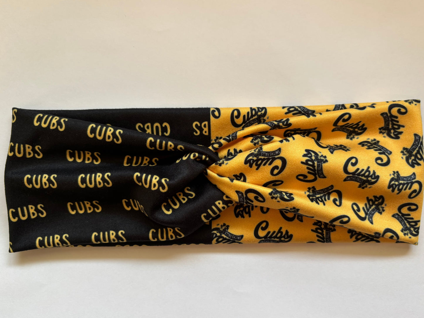 CUBS HOCKEY HANDMADE TWIST HEADBAND